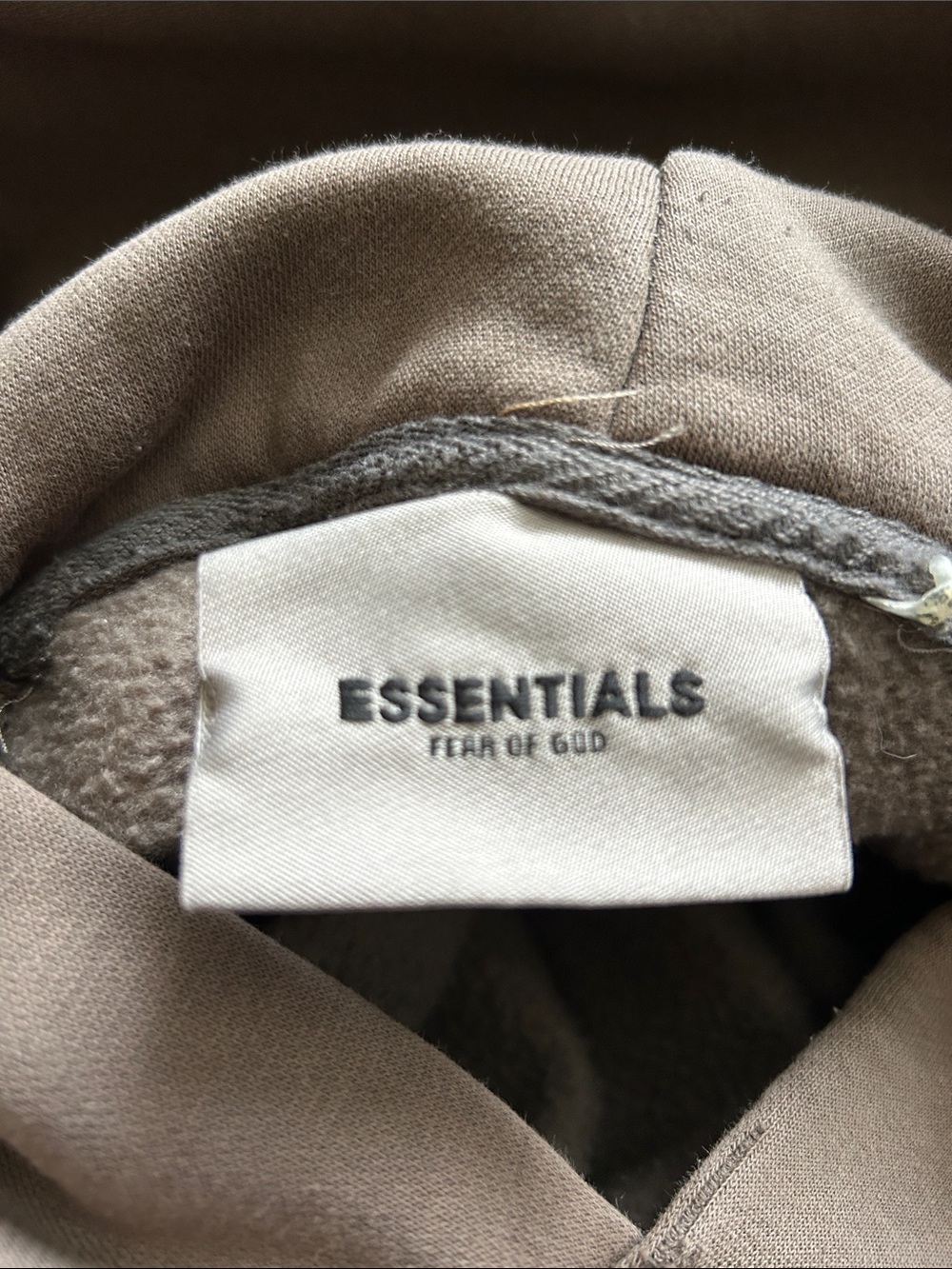 Essentials Fear of God Brown Logo Pullover Hoodie small - Picture 4 of 5